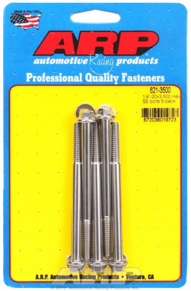 ARP fasteners 5-Pack Bolt Kit, Hex Head S/S AR621-3500