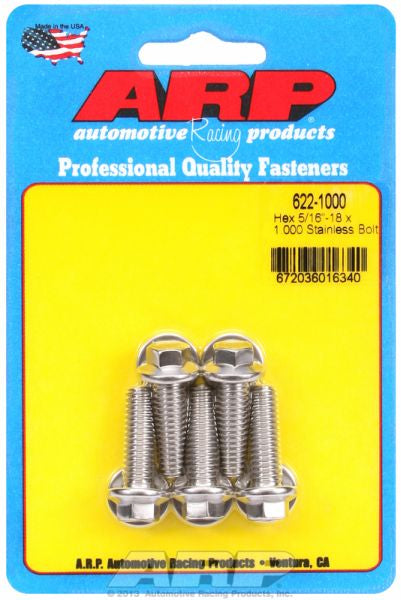 ARP fasteners 5-Pack Bolt Kit, Hex Head S/S AR622-1000