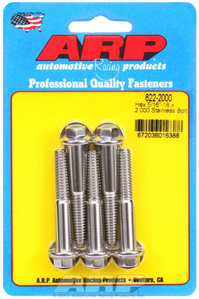 ARP fasteners 5-Pack Bolt Kit, Hex Head S/S AR622-2000