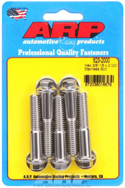 ARP fasteners 5-Pack Bolt Kit, Hex Head S/S AR623-2000