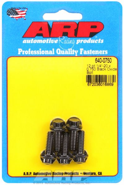 ARP fasteners 5-Pack Bolt Kit, 12-Point Head Black Oxide AR640-0750