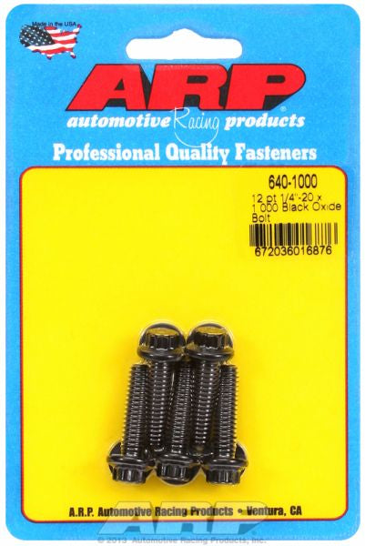 ARP fasteners 5-Pack Bolt Kit, 12-Point Head Black Oxide AR640-1000