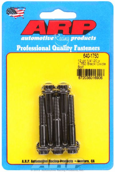 ARP fasteners 5-Pack Bolt Kit, 12-Point Head Black Oxide AR640-1750