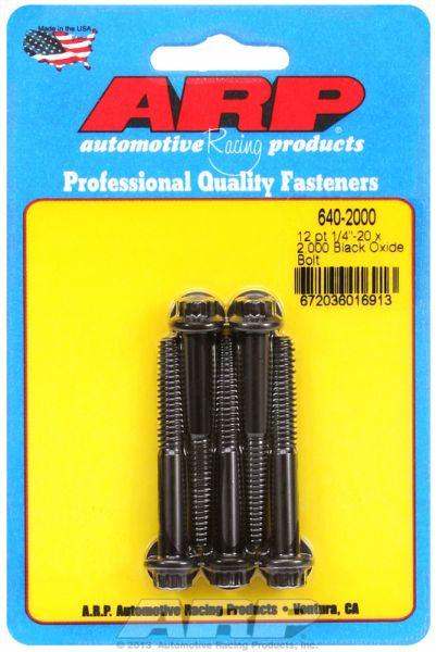 ARP fasteners 5-Pack Bolt Kit, 12-Point Head Black Oxide AR640-2000