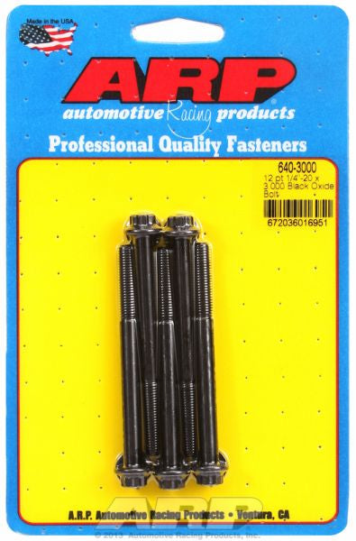 ARP fasteners 5-Pack Bolt Kit, 12-Point Head Black Oxide AR640-3000