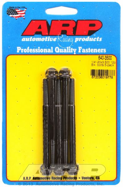 ARP fasteners 5-Pack Bolt Kit, 12-Point Head Black Oxide AR640-3500