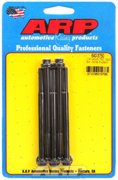 ARP fasteners 5-Pack Bolt Kit, 12-Point Head Black Oxide AR640-3750