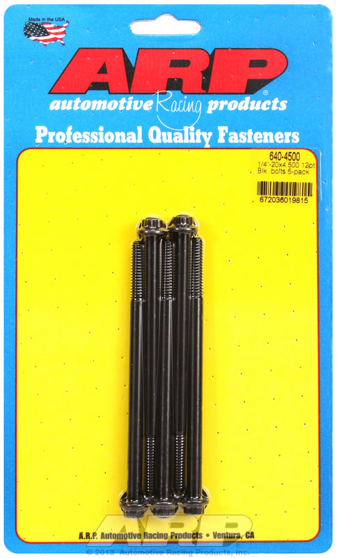 ARP fasteners 5-Pack Bolt Kit, 12-Point Head Black Oxide AR640-4500