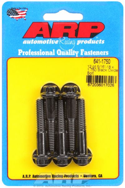 ARP fasteners 5-Pack Bolt Kit, 12-Point Head Black Oxide AR641-1750