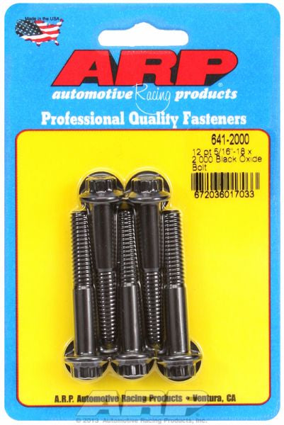 ARP fasteners 5-Pack Bolt Kit, 12-Point Head Black Oxide AR641-2000