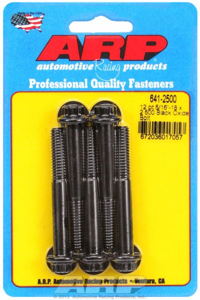 ARP fasteners 5-Pack Bolt Kit, 12-Point Head Black Oxide AR641-2500