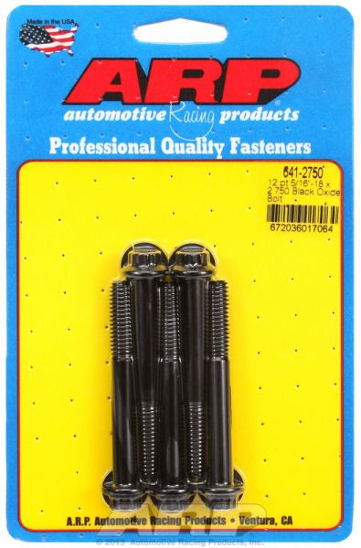 ARP fasteners 5-Pack Bolt Kit, 12-Point Head Black Oxide AR641-2750