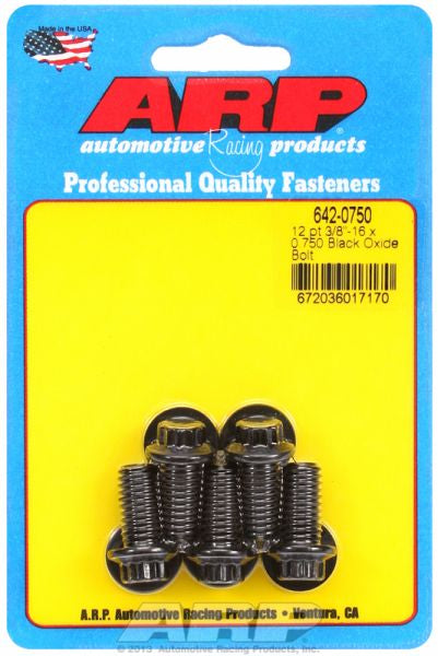 ARP fasteners 5-Pack Bolt Kit, 12-Point Head Black Oxide AR642-0750