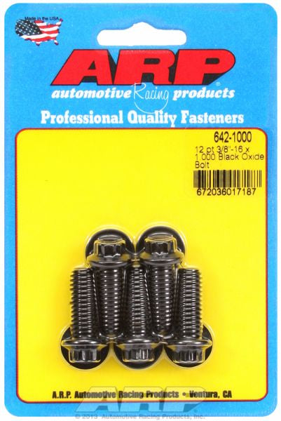 ARP fasteners 5-Pack Bolt Kit, 12-Point Head Black Oxide AR642-1000