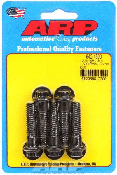 ARP fasteners 5-Pack Bolt Kit, 12-Point Head Black Oxide AR642-1500