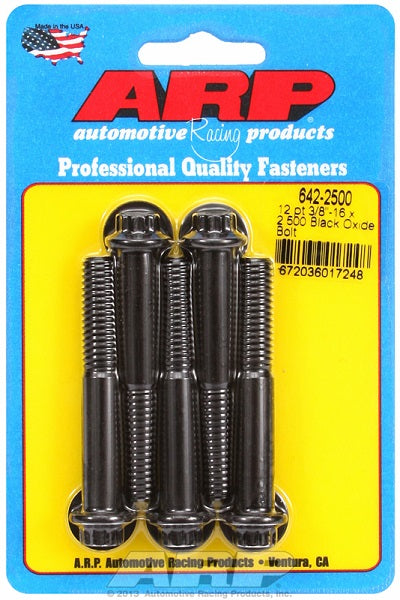 ARP fasteners 5-Pack Bolt Kit, 12-Point Head Black Oxide AR642-2500