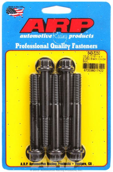 ARP fasteners 5-Pack Bolt Kit, 12-Point Head Black Oxide AR643-3250