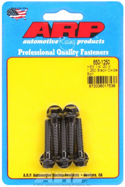 ARP fasteners 5-Pack Bolt Kit, Hex Head Black Oxide AR650-1250