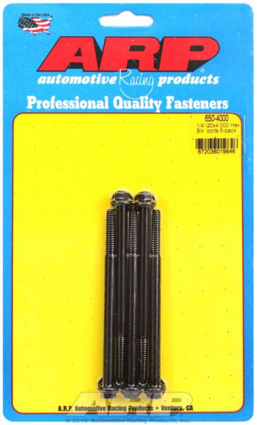 ARP fasteners 5-Pack Bolt Kit, Hex Head Black Oxide AR650-4000