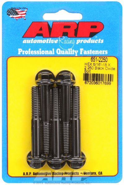 ARP fasteners 5-Pack Bolt Kit, Hex Head Black Oxide AR651-2250