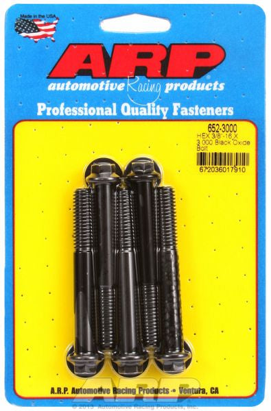 ARP fasteners 5-Pack Bolt Kit, Hex Head Black Oxide AR652-3000