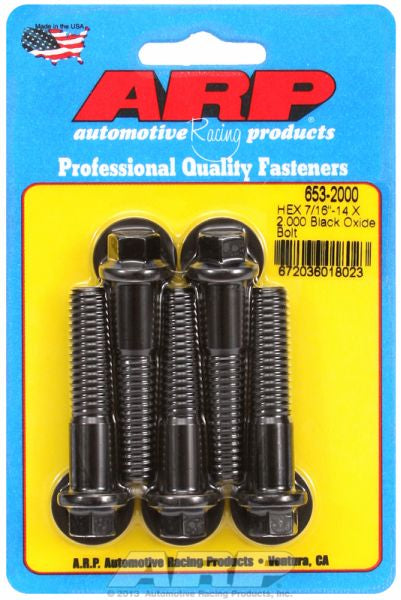 ARP fasteners 5-Pack Bolt Kit, Hex Head Black Oxide AR653-2000