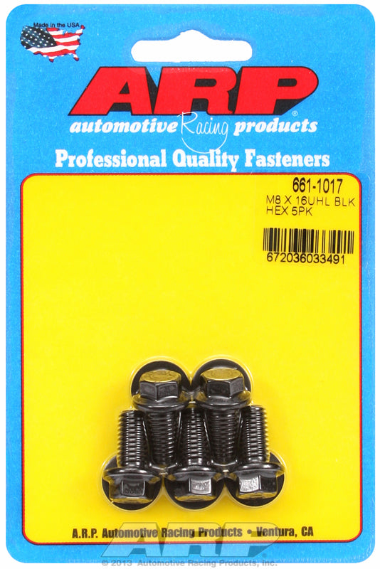 ARP fasteners 5-Pack Bolt Kit, Hex Head Black Oxide AR661-1017