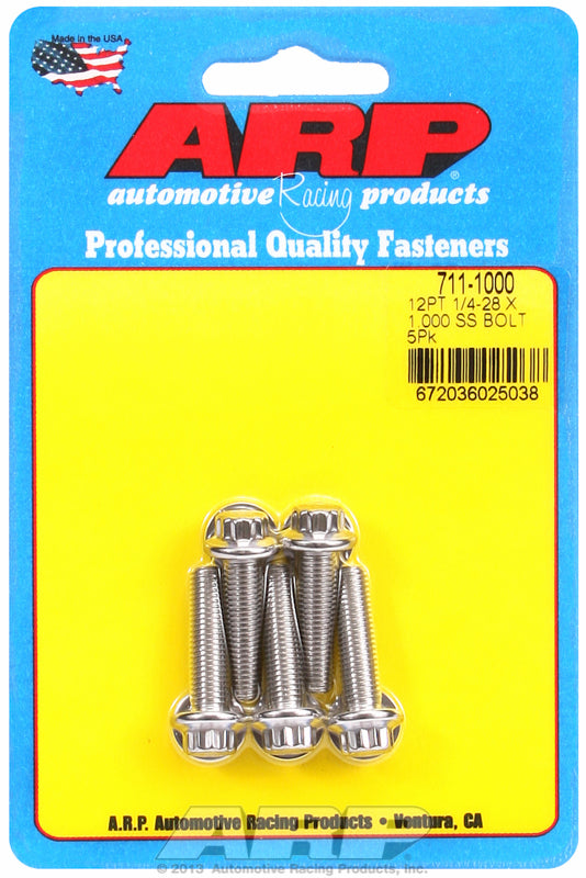 ARP fasteners 5-Pack Bolt Kit, 12-Point Head S/S AR711-1000