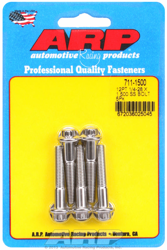 ARP fasteners 5-Pack Bolt Kit, 12-Point Head S/S AR711-1500