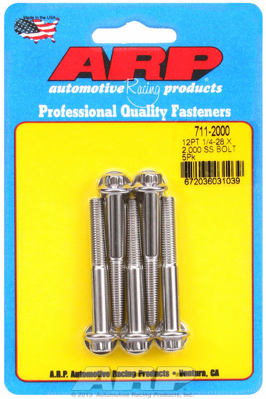 ARP fasteners 5-Pack Bolt Kit, 12-Point Head S/S AR711-2000