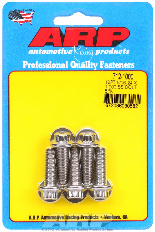 ARP fasteners 5-Pack Bolt Kit, 12-Point Head S/S AR712-1000