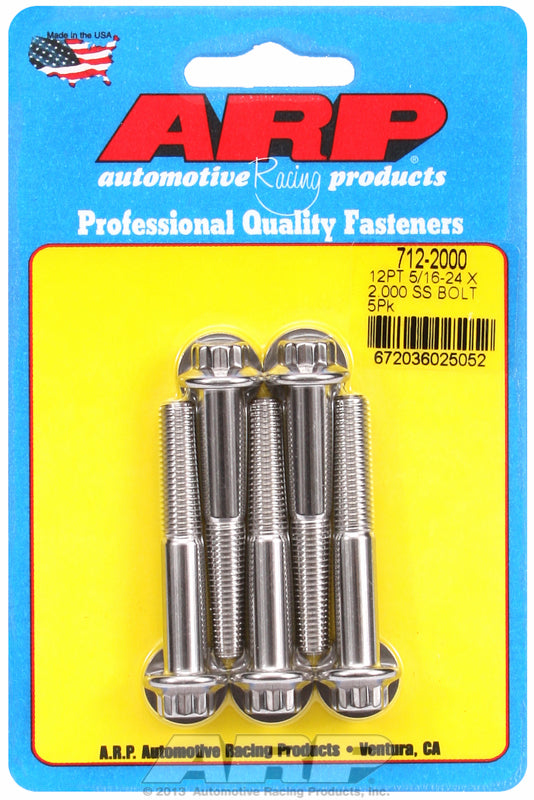 ARP fasteners 5-Pack Bolt Kit, 12-Point Head S/S AR712-2000