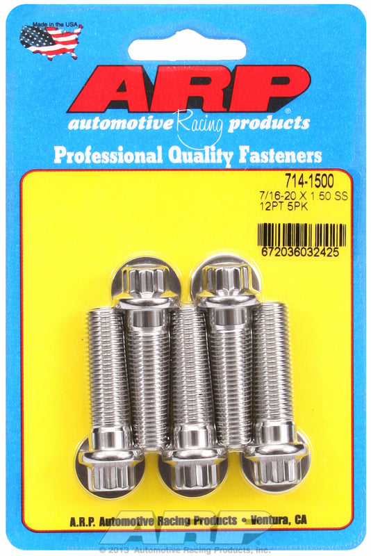 ARP fasteners 5-Pack Bolt Kit, 12-Point Head S/S AR714-1500