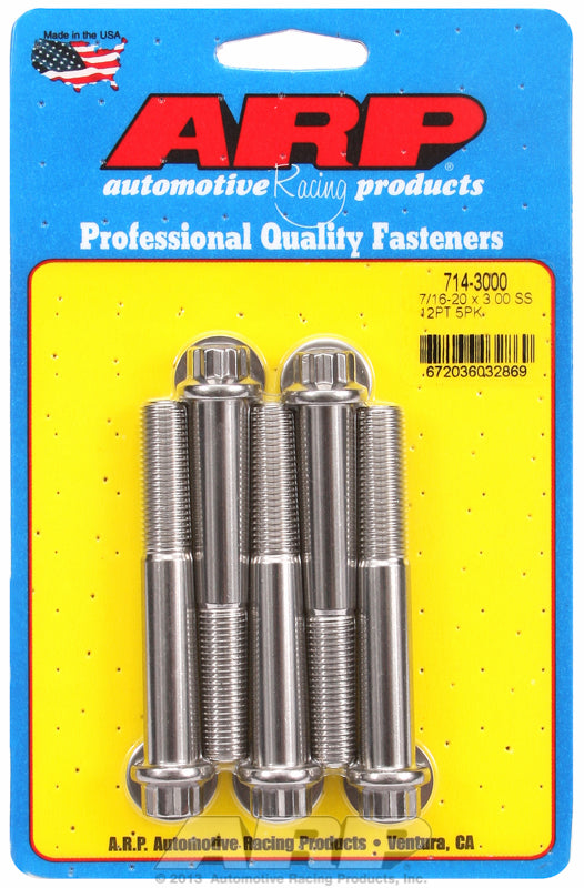 ARP fasteners 5-Pack Bolt Kit, 12-Point Head S/S AR714-3000