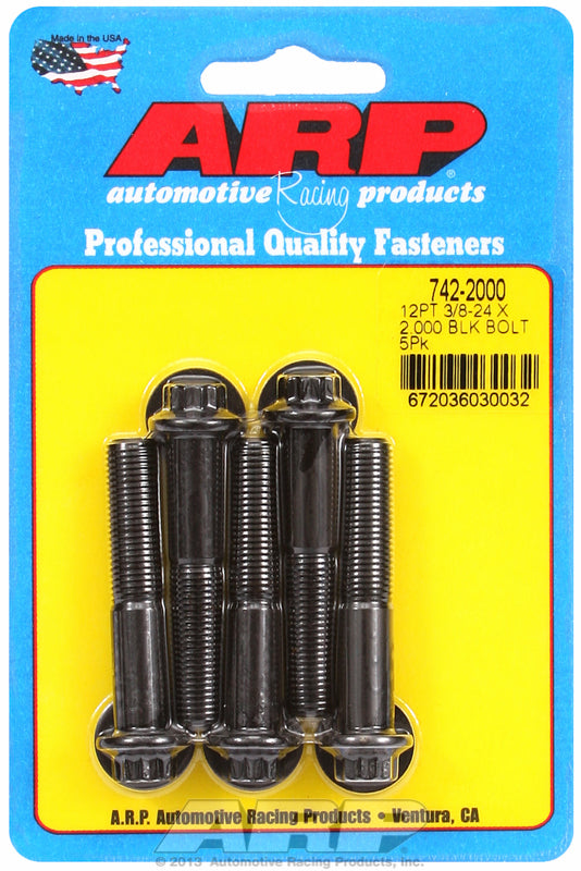 ARP fasteners 5-Pack Bolt Kit, 12-Point Head Black Oxide AR742-2000