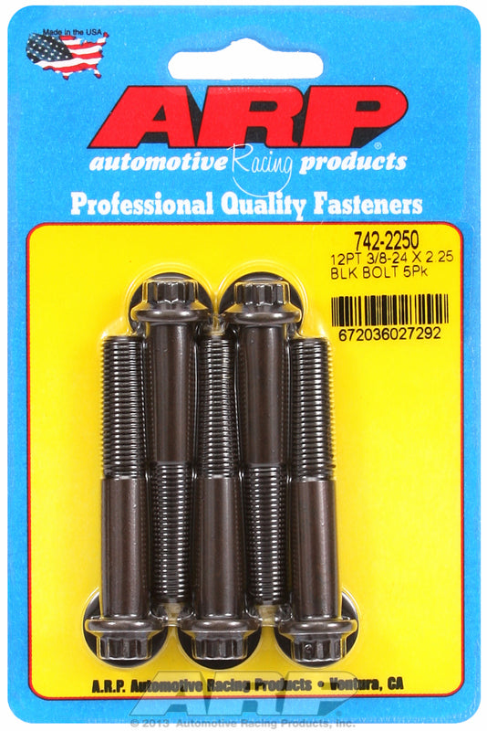 ARP fasteners 5-Pack Bolt Kit, 12-Point Head Black Oxide AR742-2250