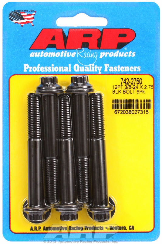 ARP fasteners 5-Pack Bolt Kit, 12-Point Head Black Oxide AR742-2750