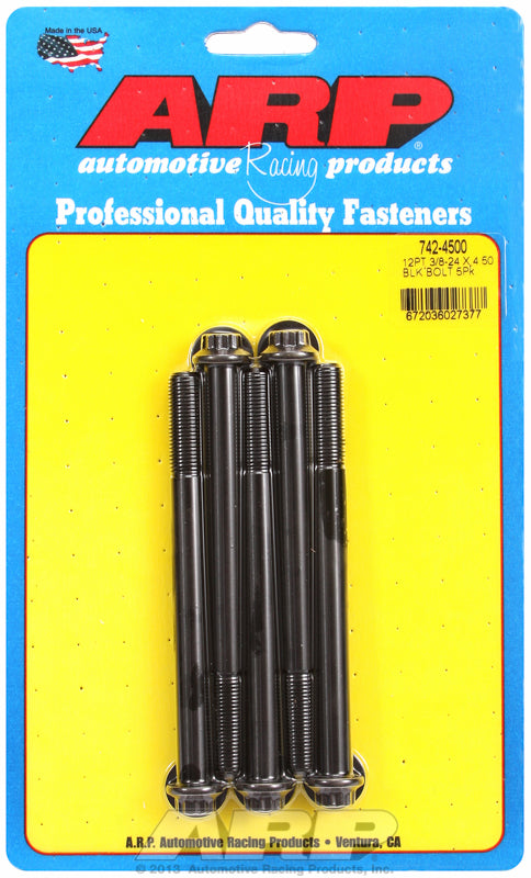 ARP fasteners 5-Pack Bolt Kit, 12-Point Head Black Oxide AR742-4500