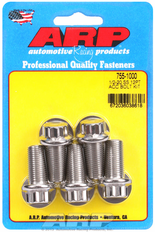 ARP fasteners 5-Pack Bolt Kit, 12-Point Head S/S AR755-1000