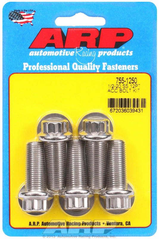 ARP fasteners 5-Pack Bolt Kit, 12-Point Head S/S AR755-1250