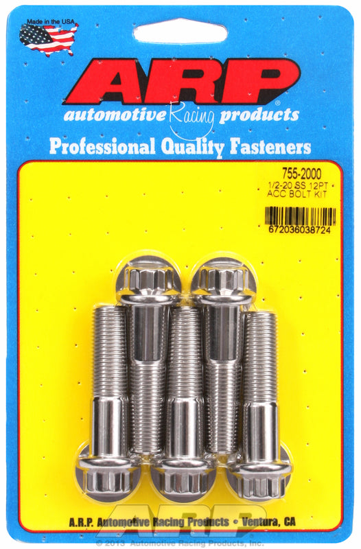 ARP fasteners 5-Pack Bolt Kit, 12-Point Head S/S AR755-2000