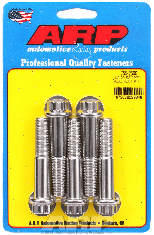 ARP fasteners 5-Pack Bolt Kit, 12-Point Head S/S AR755-2500