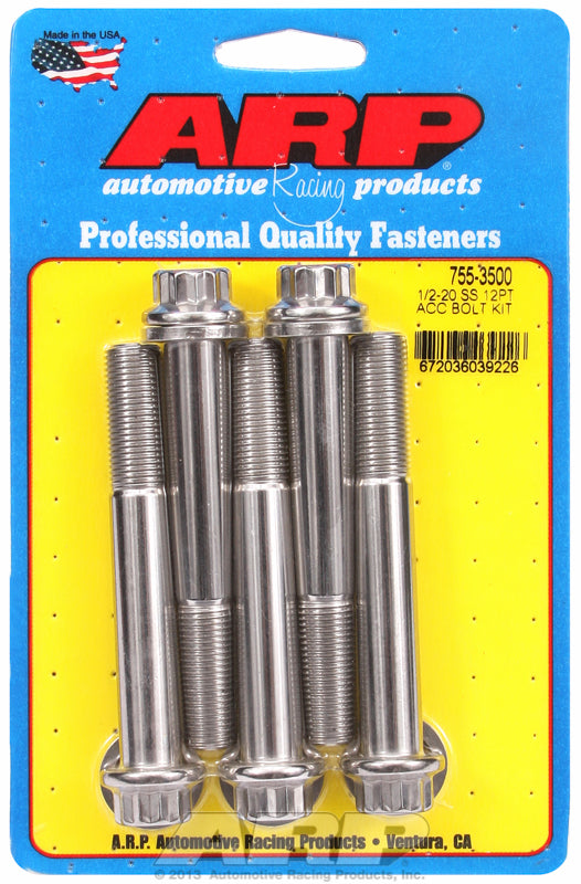 ARP fasteners 5-Pack Bolt Kit, 12-Point Head S/S AR755-3500