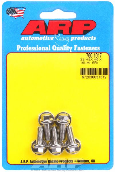 ARP fasteners 5-Pack Bolt Kit, Hex Head S/S AR760-1017