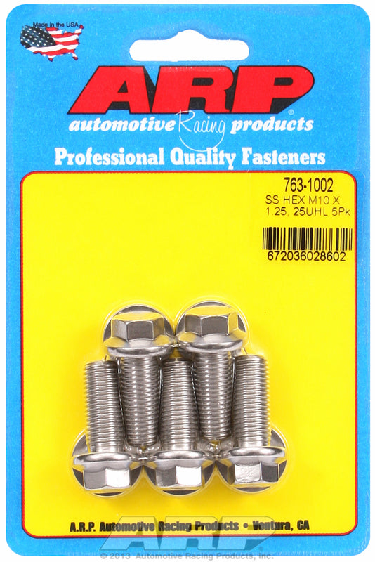 ARP fasteners 5-Pack Bolt Kit, Hex Head S/S AR763-1002