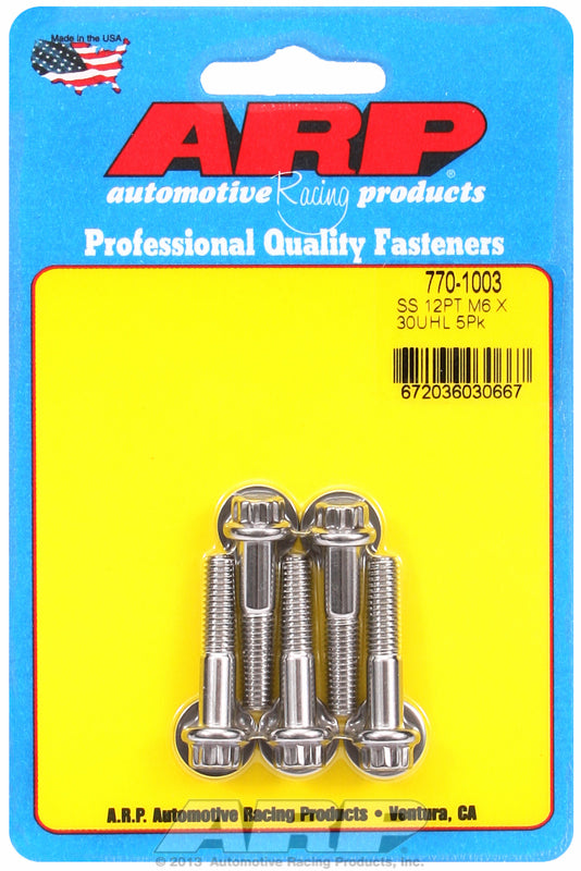 ARP fasteners 5-Pack Bolt Kit, 12-Point Head S/S AR770-1003