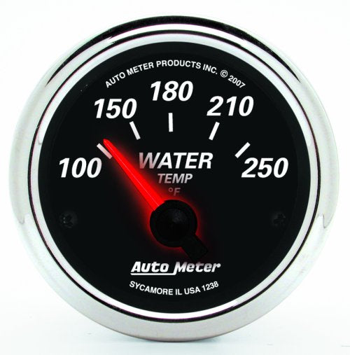 Auto Meter Designer Black II Water Temperature Gauge AU1238