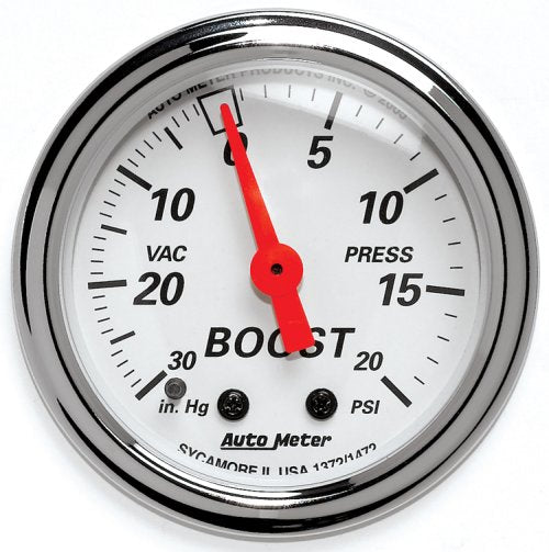 Auto Meter Arctic White Series Boost/Vacuum Gauge AU1372