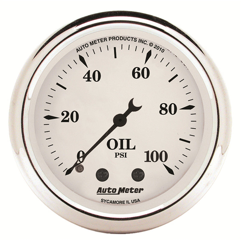 Auto Meter Old Tyme White Oil Pressure Gauge AU1621