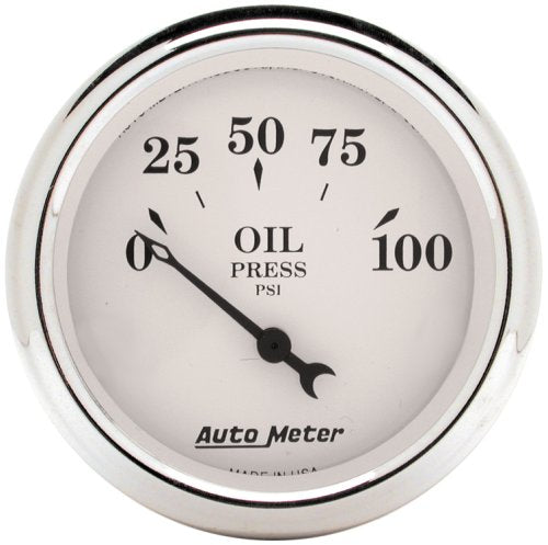 Auto Meter Old Tyme White Series Oil Pressure Gauge AU1628